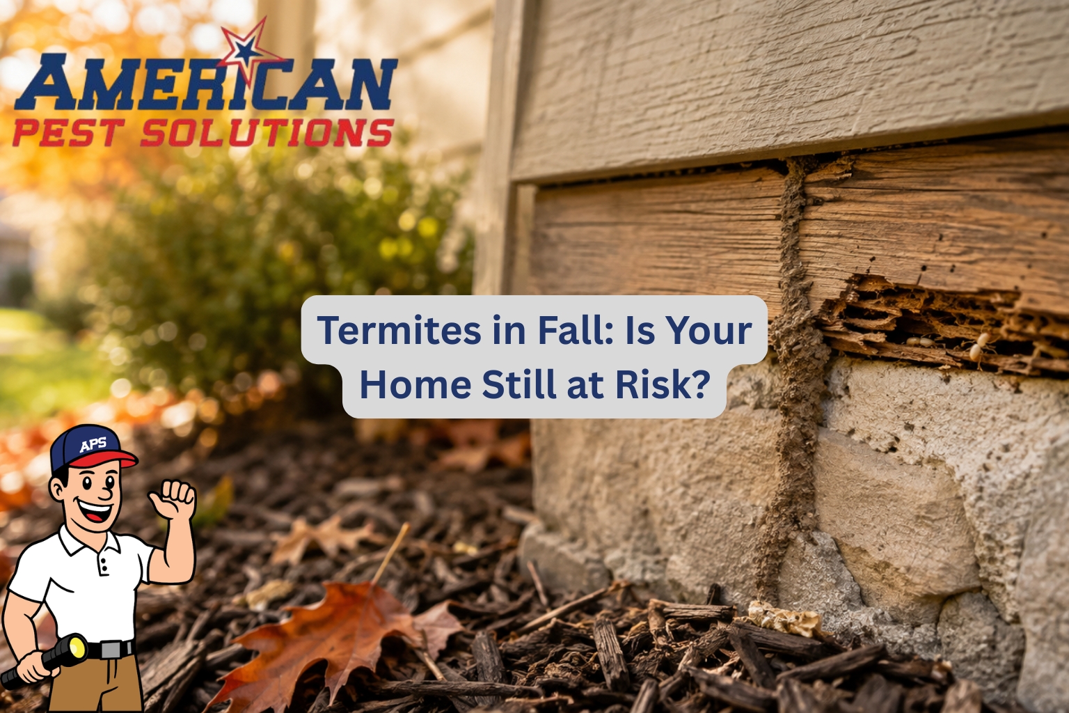 Photo of an exterior home foundation with mild termite damage