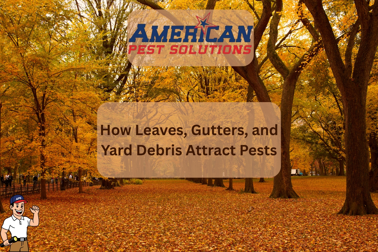 Fall foliage with APS logo and blog title