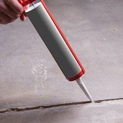 Sealing cracks for pest prevention.